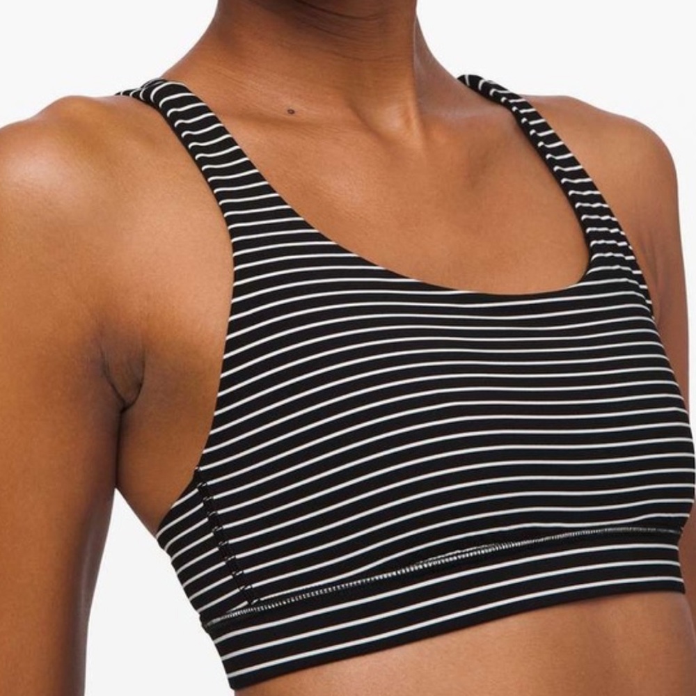 Lululemon Energy Bra Hype Stripe
Dark Olive White